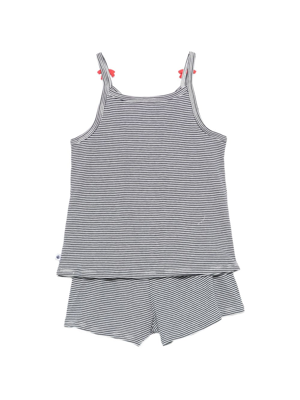 Pigiama per bambina Petit Bateau a righe blu e bianche A0CJX 01 PETIT BATEAU KIDS 
