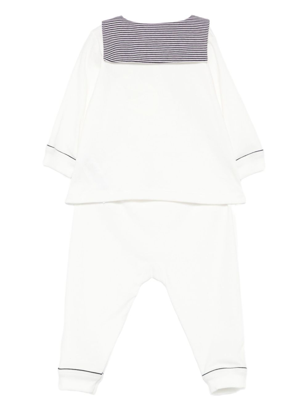 Completo t-shirt e pantaloni per neonato Petit Batea bianco con ricamo cuore A0DRK 01 PETIT BATEAU KIDS 