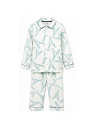 Pigiama per bambini Petit Bateau bianco con stampa torre eiffel A0F1H 01 PETIT BATEAU KIDS 