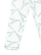Pigiama per bambini Petit Bateau bianco con stampa torre eiffel A0F1H 01 PETIT BATEAU KIDS 