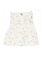 Abito per neonata Petit Bateau bianco con stampa a fiori A0F3R 01 PETIT BATEAU KIDS 