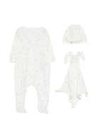 Set tutina cappello e doudou per neonati Petit Bateau bianco con stampa floreale A0F6H 00 PETIT BATEAU KIDS 