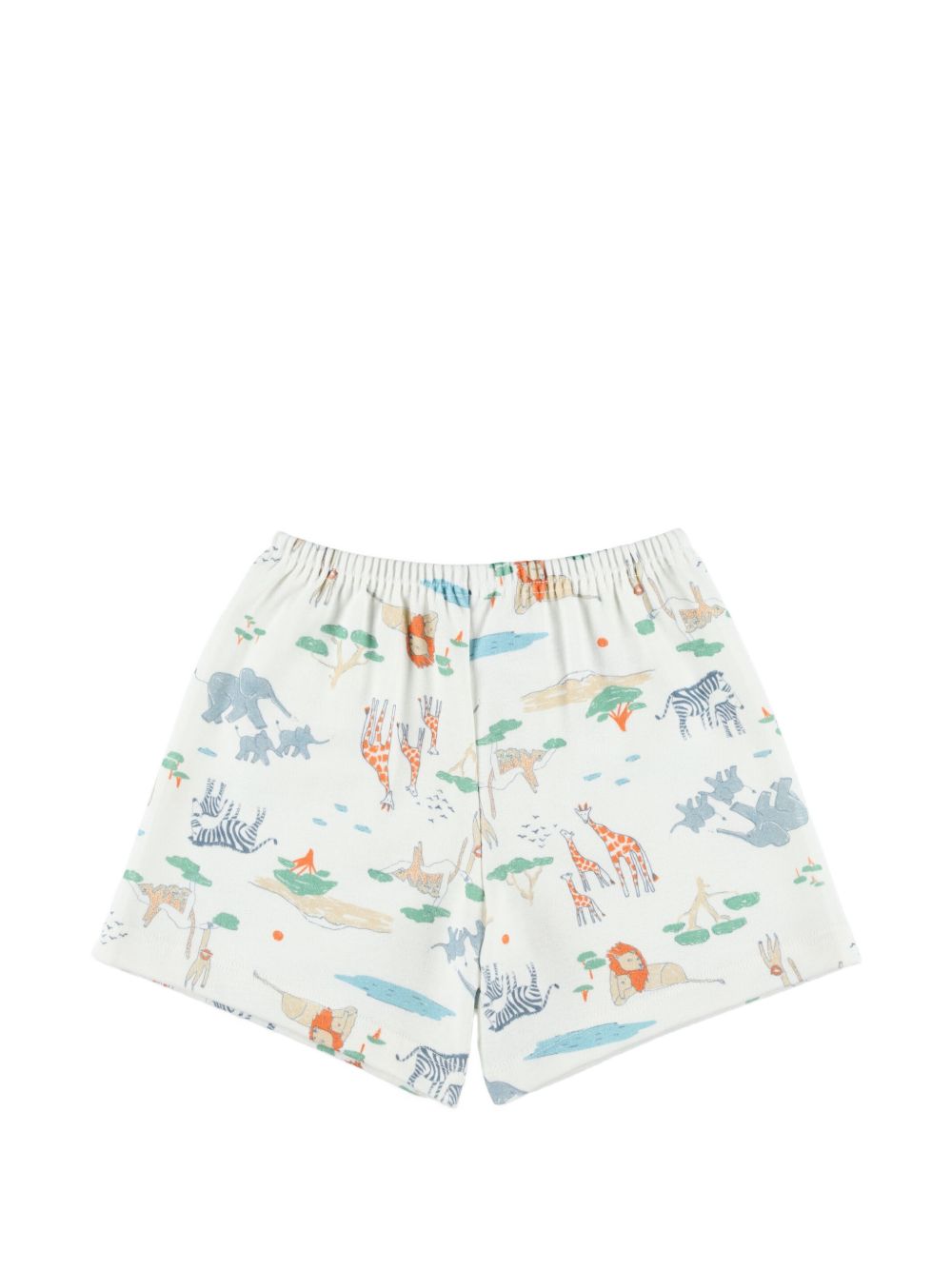 Set pigiama e maschera per bambino Petit Bateau bianco con stampa animali all-over A0F6M 01 PETIT BATEAU KIDS 