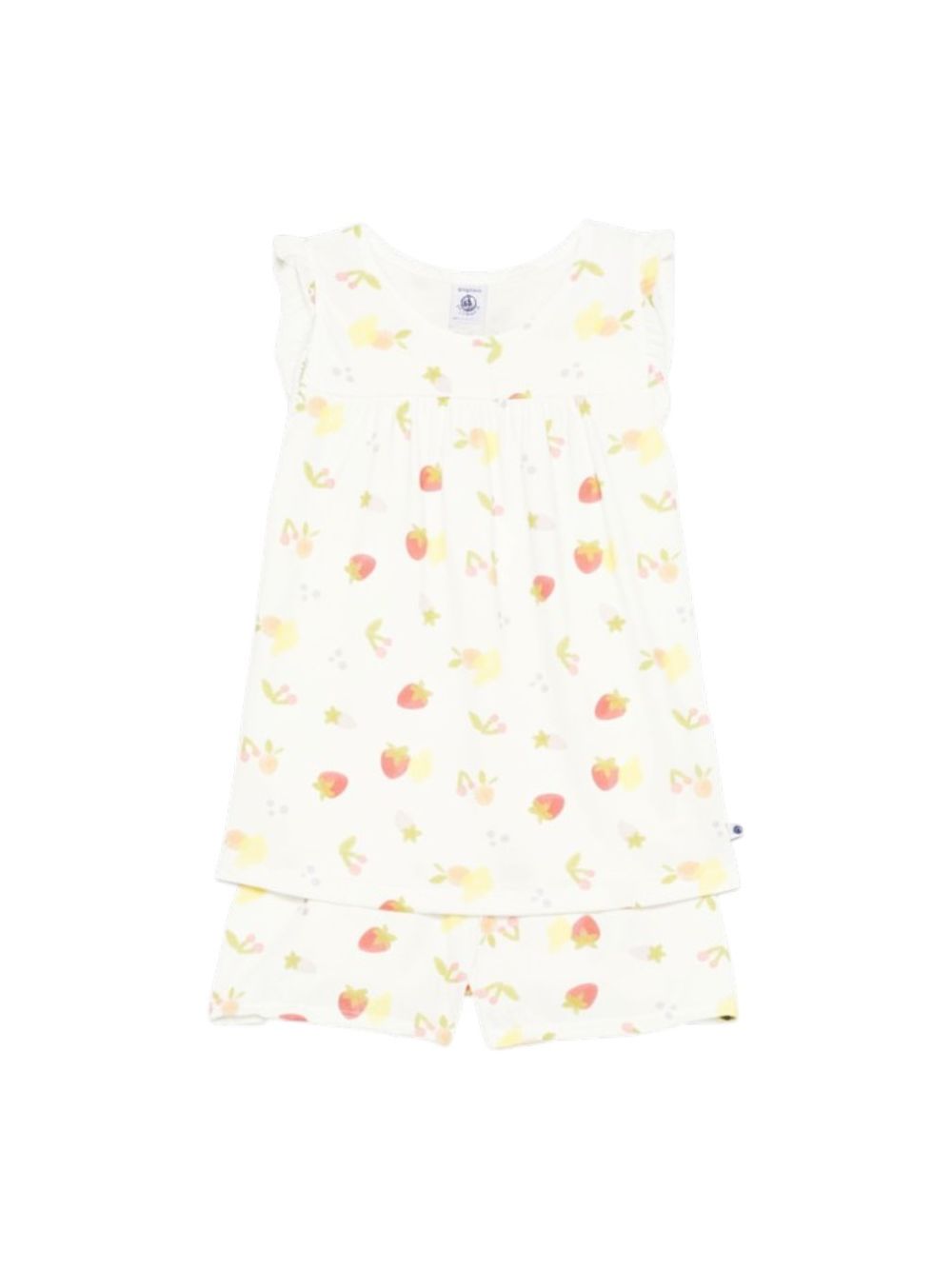 Pigiama per bambina Petit Bateau bianco con stampa fruttata A0F86 01 PETIT BATEAU KIDS 