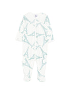 Pigiama per neonato Petit Bateau bianco con stampa torre eiffel A0F8S 01 PETIT BATEAU KIDS 