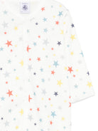 Pigiama per neonato Petit Bateau bianco con stampa stelle A0F8T 01 PETIT BATEAU KIDS 