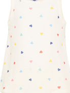 Pigiama per bambina Petit Bateau bianco con stampa cuoricini all-over A0F97 01 PETIT BATEAU KIDS 