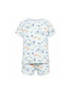 Pigiama per bambini Petit Bateau bianco a fantasia A0F98 01 PETIT BATEAU KIDS 