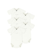 Set di cinque tutine per neonati Petit Bateau bianche con scollo a V A0F9Y 00 PETIT BATEAU KIDS 