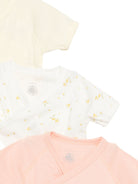 Tre body per neonata Petit Bateau multicolore con scollo a V A0FAK 00 PETIT BATEAU KIDS 