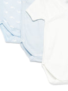 Set di tre tutine per neonato Petit Bateau azzurre con motivo balene A0FAR 00 PETIT BATEAU KIDS 