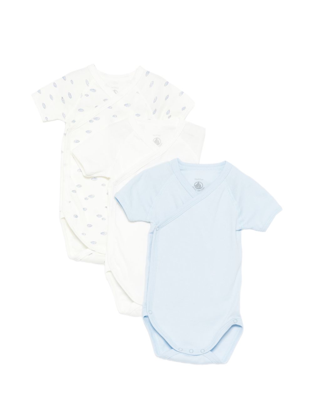 Set di tre tutine per neonato Petit Bateau multicolore con fantasie diverse A0FAS 00 PETIT BATEAU KIDS 