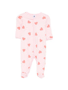 Tutina per neonata Petit Bateau rosa con stampa a cuori all-over A0FAZ 01 PETIT BATEAU KIDS 