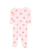 Tutina per neonata Petit Bateau rosa con stampa a cuori all-over A0FAZ 01 PETIT BATEAU KIDS 