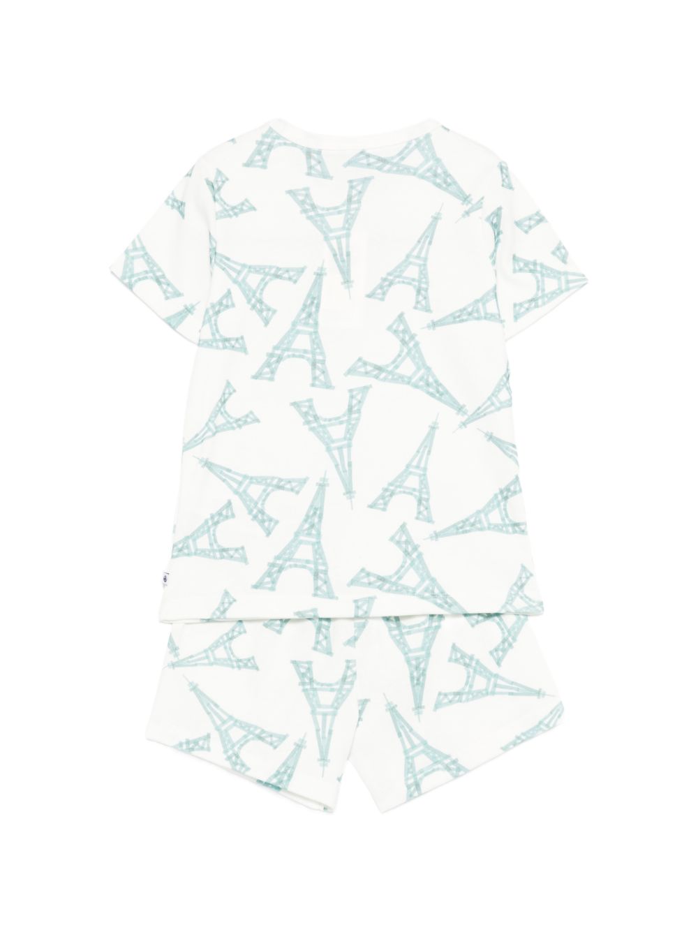 Pigiama per bambino Petit Bateau bianco con stampa torre eiffel A0FCJ 01 PETIT BATEAU KIDS 