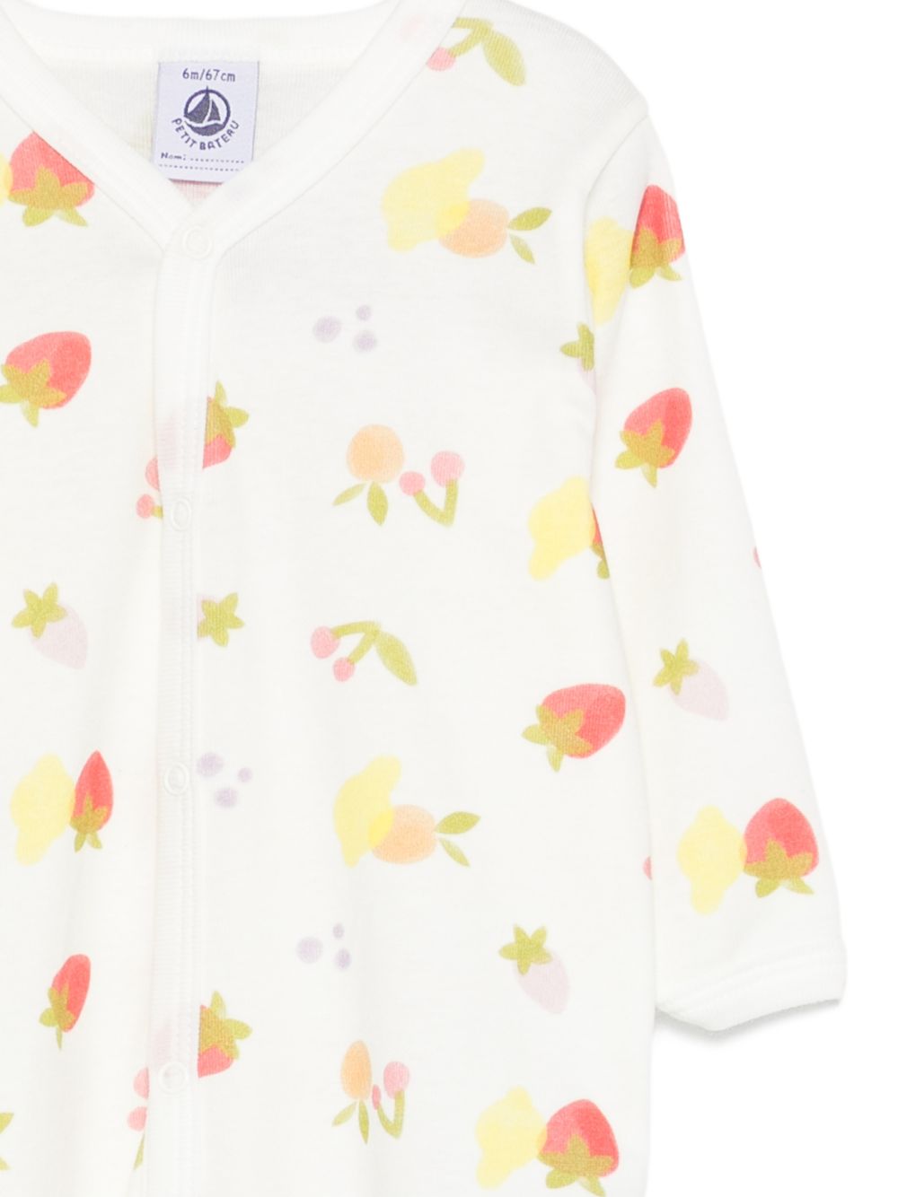 Pigiama per neonata Petit Bateau bianco con stampa grafica all-over A0FCL 01 PETIT BATEAU KIDS 