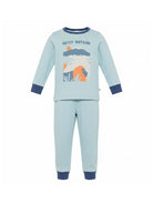 Pigiama per bambino Petit Bateau azzurro con stampa grafica all-over A0FCO 01 PETIT BATEAU KIDS 