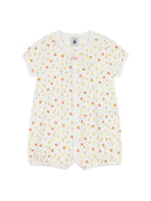 Tutina per neonata Petit Bateau bianca con stampa floreale all-over A0FCQ 01 PETIT BATEAU KIDS 