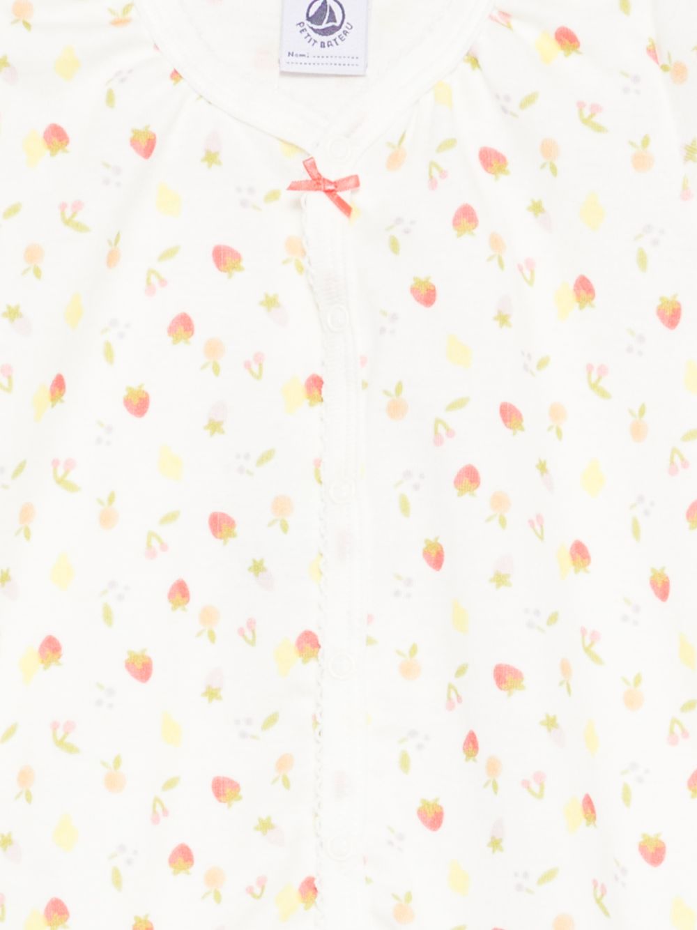 Tutina per neonata Petit Bateau bianca con stampa floreale all-over A0FCQ 01 PETIT BATEAU KIDS 