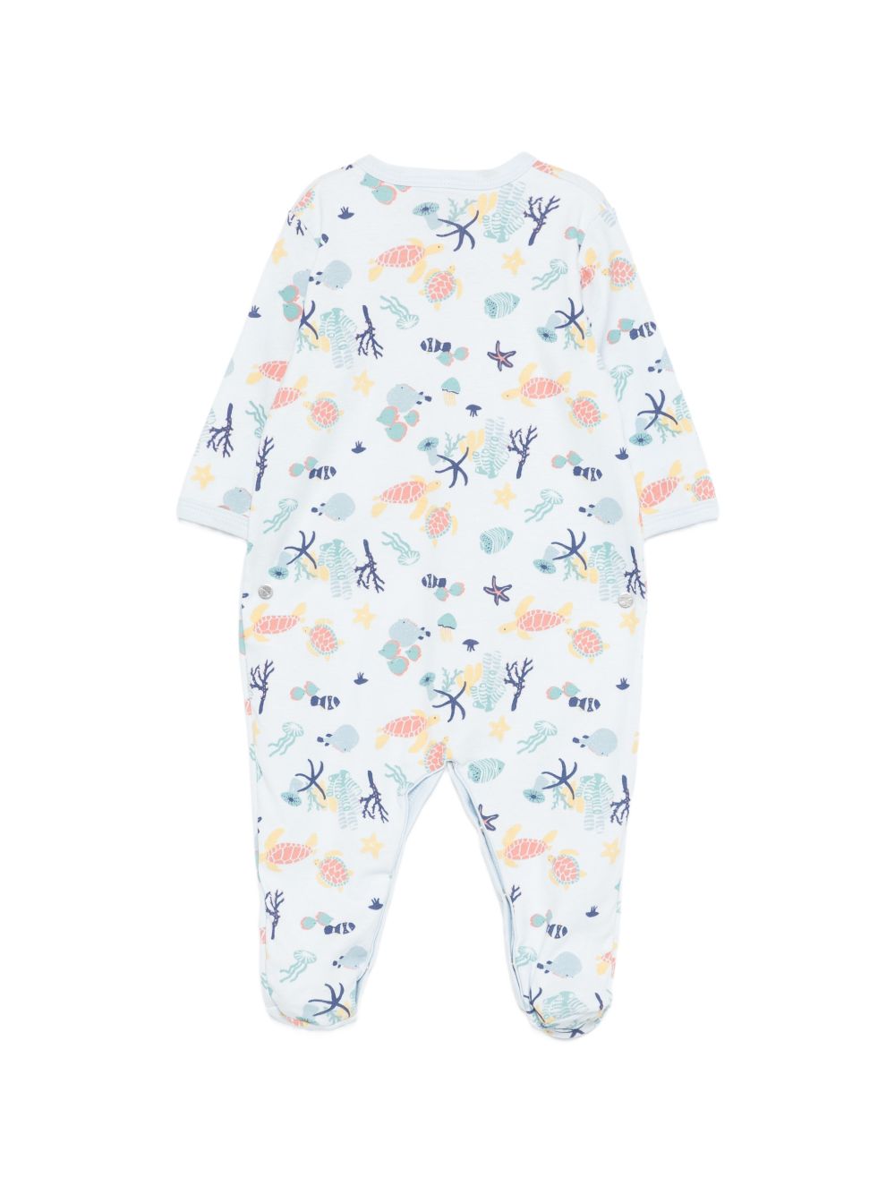 Tutina per neonati Petit Bateau azzurra con stampa grafica multicolore A0FD3 01 PETIT BATEAU KIDS 