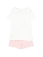 Pigiama per bambina Petit Bateau bianco con stampa grafica sul davanti A0FDF 01 PETIT BATEAU KIDS 
