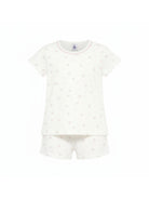 Pigiama per bambina Petit Bateau bianco con stampa floreale A0FEK 01 PETIT BATEAU KIDS 