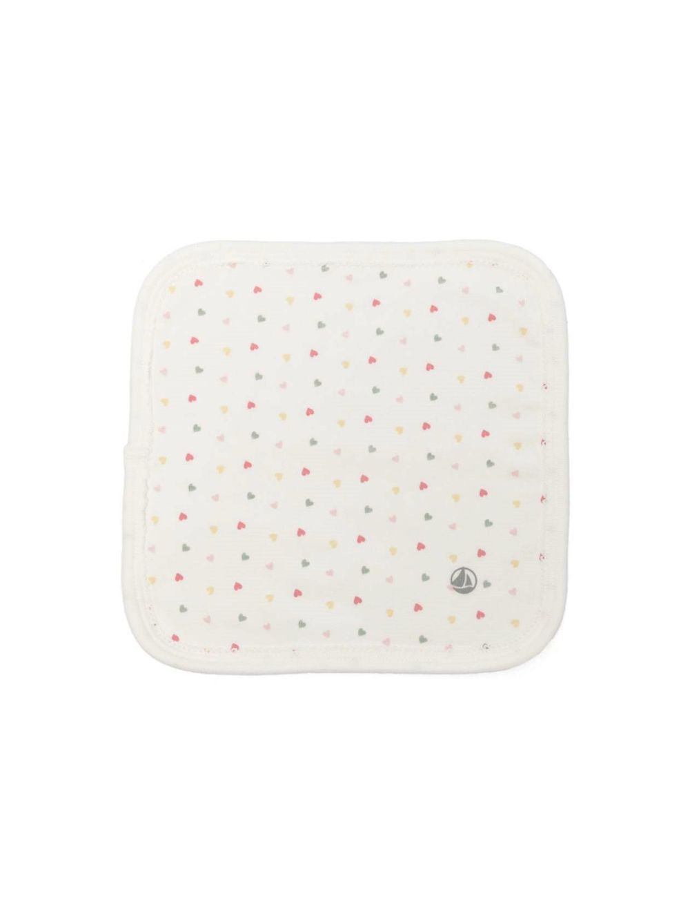 Bavaglino per neonati Petit Bateau bianco con stampa a cuori all-over A0FFY 01 PETIT BATEAU KIDS 