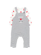 Set tutina e t-shirt per neonati Petit Bateau multicolor con design a righe A0FMH 01 PETIT BATEAU KIDS 