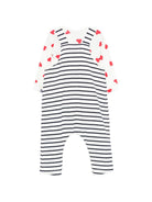 Set tutina e t-shirt per neonati Petit Bateau multicolor con design a righe A0FMH 01 PETIT BATEAU KIDS 