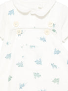 Set t-shirt e salopette per neonato Petit Bateau bianco con stampa animali all-over A0FMJ 01 PETIT BATEAU KIDS 