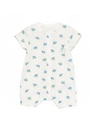 Tutina per neonato Petit Bateau bianco con stampa animali all-over A0FOQ 01 PETIT BATEAU KIDS 