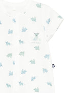 Tutina per neonato Petit Bateau bianco con stampa animali all-over A0FOQ 01 PETIT BATEAU KIDS 