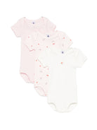 Set di tre tutine per neonata Petit Bateau rosa con fantasie diverse A0FOU 00 PETIT BATEAU KIDS 
