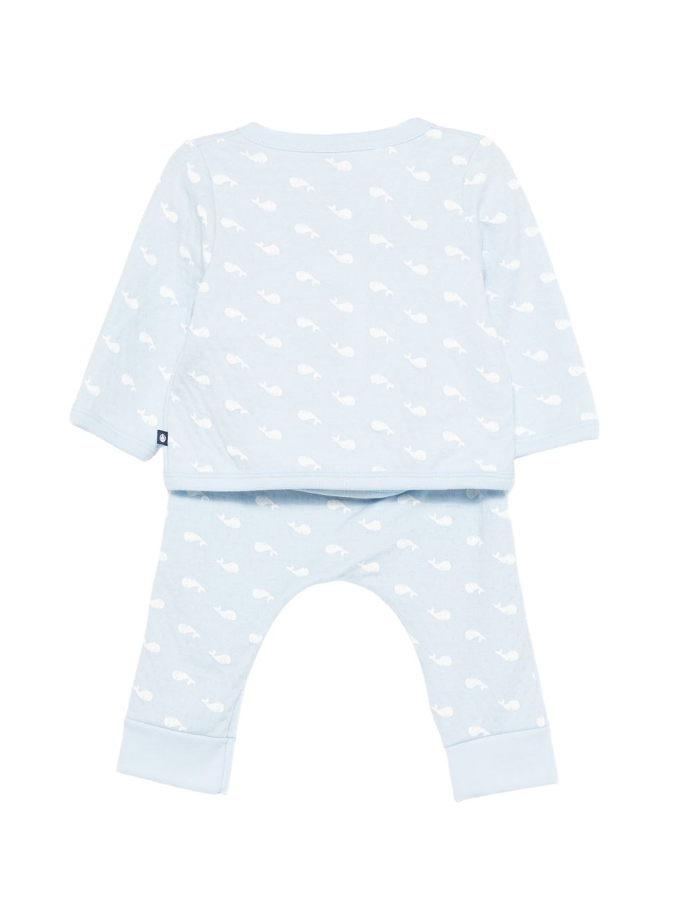 Set t-shirt e pantaloni per neonato Petit Bateau azzurro con stampa balene all-over A0FQW 01 PETIT BATEAU KIDS 