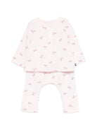 Set due pezzi t-shirt e pantaloni per neonata Petit Bateau rosa con stampa floreale A0FQZ 01 PETIT BATEAU KIDS 