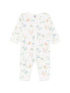 Tutina per neonati Petit Bateau bianca con stampa animali A0FRF 01 PETIT BATEAU KIDS 