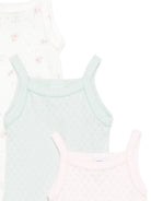 Set tre body per neonata Petit Bateau multicolore con finiture e stampa floreale A0FRW 00 PETIT BATEAU KIDS 