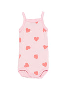 Set tre body per neonata Petit Bateau multicolore con stampa a cuore A0FS1 00 PETIT BATEAU KIDS 
