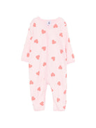 Pigiama per neonata Petit Bateau rosa con stampa cuori A0FSA 01 PETIT BATEAU KIDS 