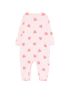 Pigiama per neonata Petit Bateau rosa con stampa cuori A0FSA 01 PETIT BATEAU KIDS 