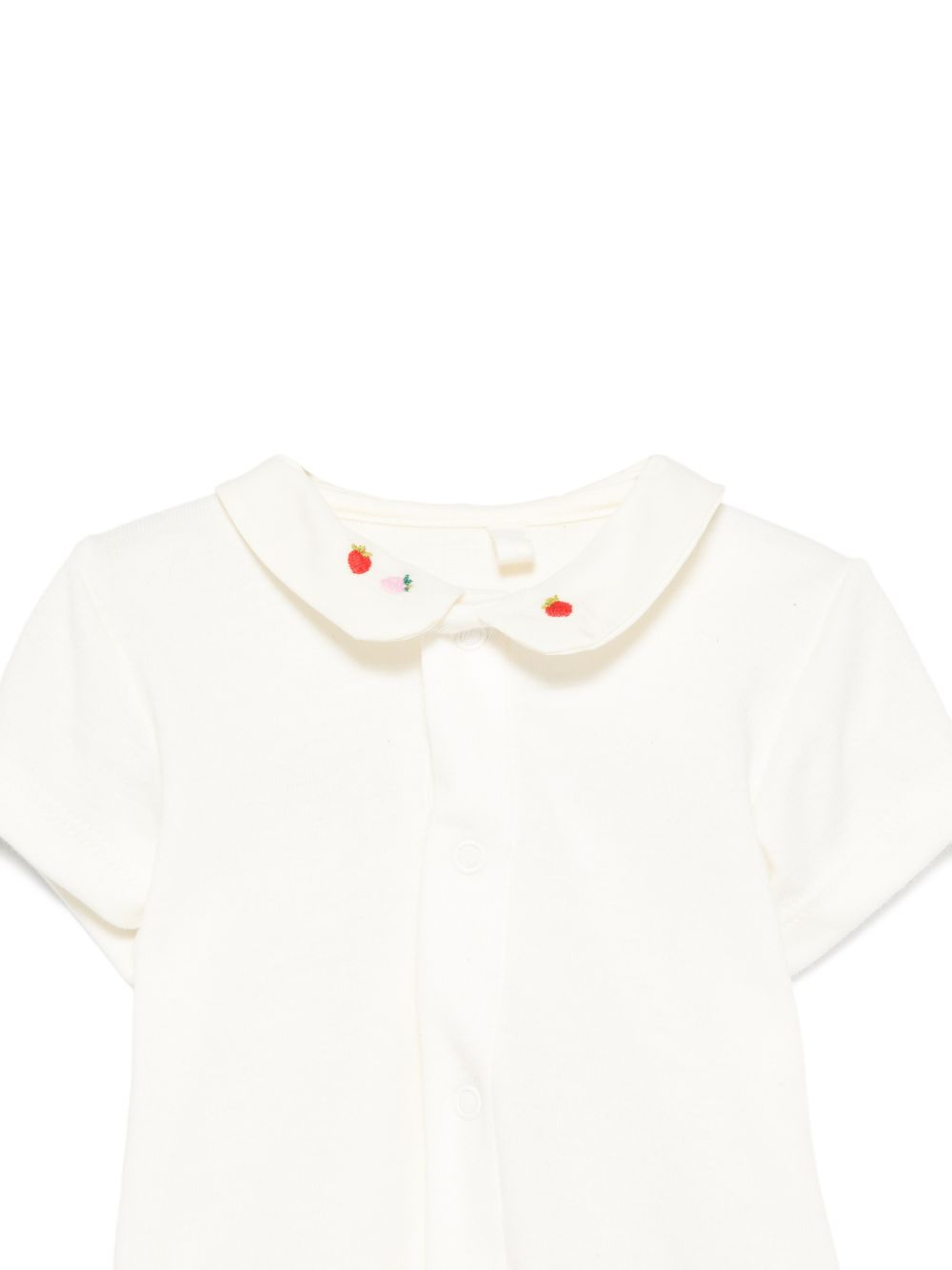 Tutina per neonati Petit Bateau bianca con colletto alla Peter Pan A0FSV 02 PETIT BATEAU KIDS 