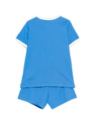 Pigiama per bambino Petit Bateau blu a maniche corte con scollo rotondo A0FTQ 01 PETIT BATEAU KIDS 