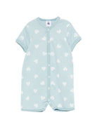 Tutina per neonato Petit Bateau azzurro con motivo a cuore A0FVD 01 PETIT BATEAU KIDS 