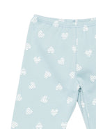 Pigiama per bambini Petit Bateau azzurro con stampa a cuori A0FYD 01 PETIT BATEAU KIDS 