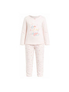 Pigiama per bambina Petit Bateau rosa con stampa floreale A0FYO 02 PETIT BATEAU KIDS 