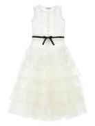 Abito per bambina Philosophy Di Lorenzo Kids bianco con chiusura a bottoni I1G201 7116 0001 PHILOSOPHY KIDS 