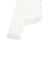 Cardigan per neonata Paz Radriguez bianco con finiture in pizzo 001-123245 6062 PaZ RODRIGUEZ KIDS 