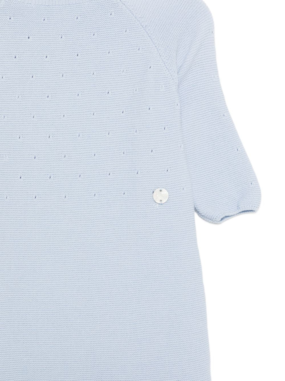 Tutina per neonato Paz Rodriguez azzurra con dettagli traforati 005-123692 860 PaZ RODRIGUEZ KIDS 