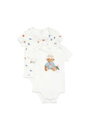Set due tutine per neonato Polo Ralph Lauren Kids bianche con stampa orsetto 310A12847 001 Ralph Lauren kids 