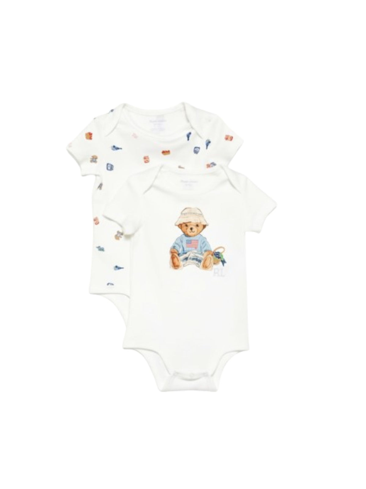Set due tutine per neonato Polo Ralph Lauren Kids bianche con stampa orsetto 310A12847 001 Ralph Lauren kids 